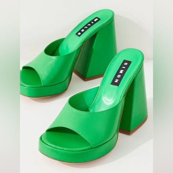 Simon Miller Shoes - Simon Miller F229 Slice High Heel Sandals in Green, New, Size 36